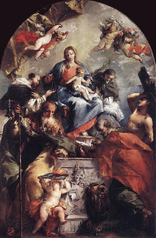 GUARDI, Gianantonio Madonna and Child with Saints kh Norge oil painting art